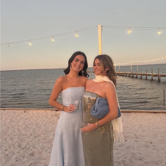 STAUD Shimmering Silver maxi dress - Picture 5 of 9